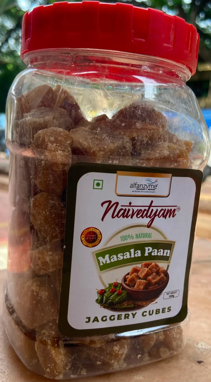 Masala pan flavour jaggery cubes